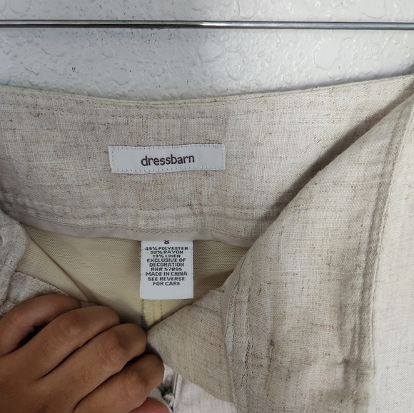 DRESSBARN Beige women's pants, size 8 - Picture 8 of 8